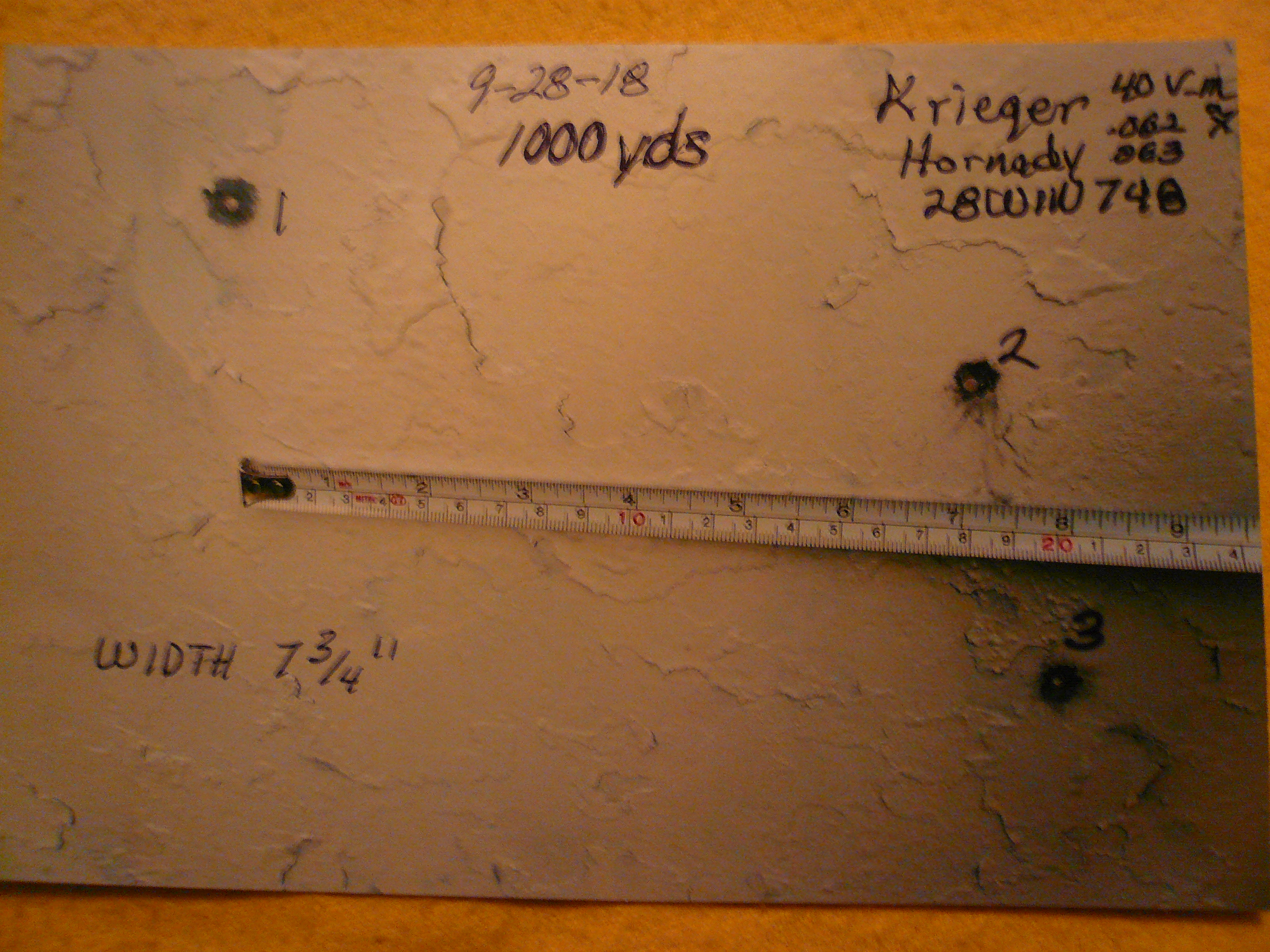 krieger 1000 yds